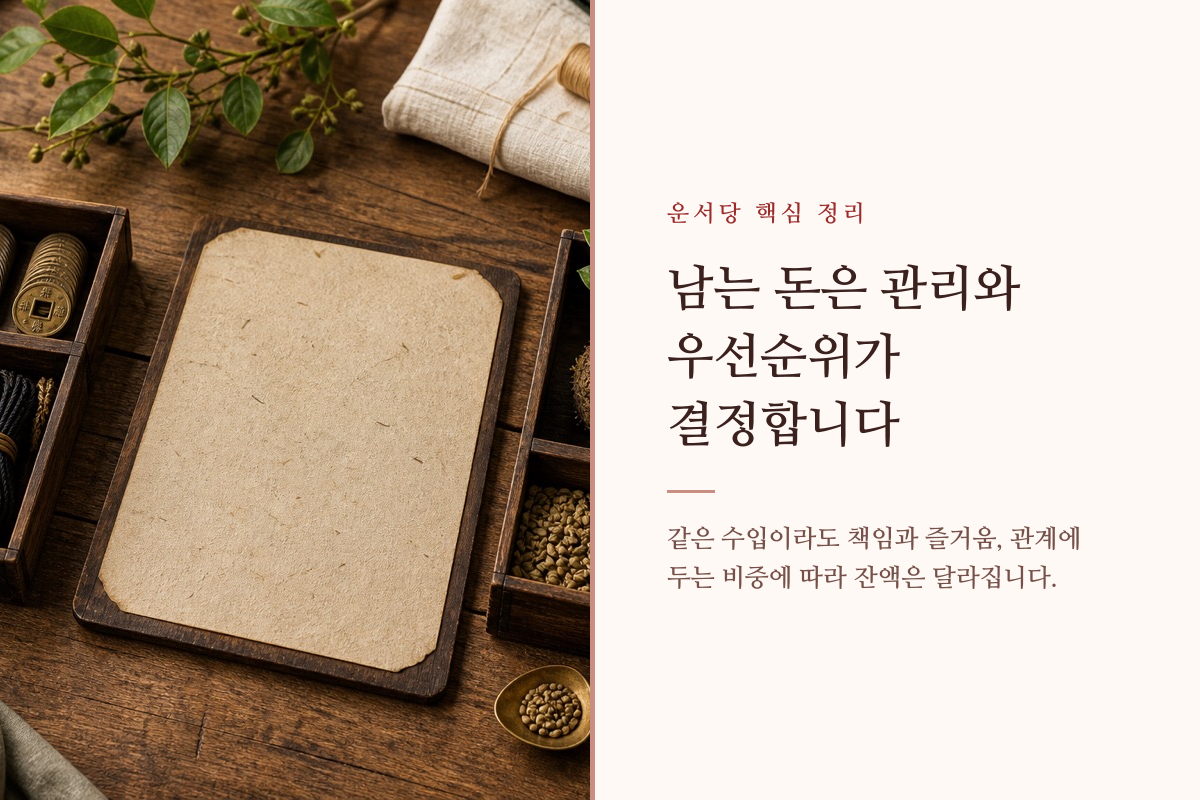 저축과 소비의 무게를 저울로 비교한 돈 관리 성향 이미지