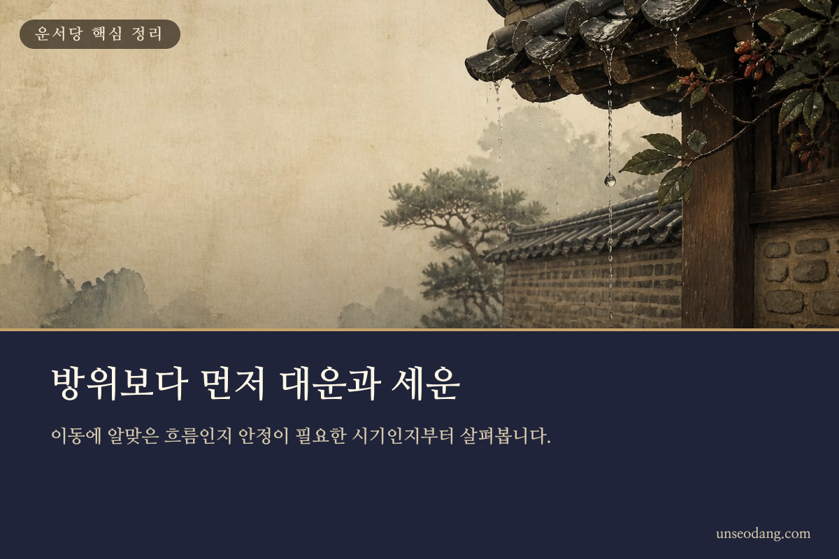 큰길과 작은길이 이어진 시간의 흐름을 표현한 동양화풍 이미지