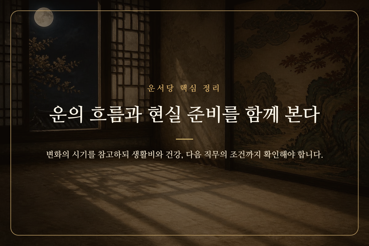 달의 흐름 옆에 생활비와 건강, 경력 계획을 기록하는 직장인의 이미지
